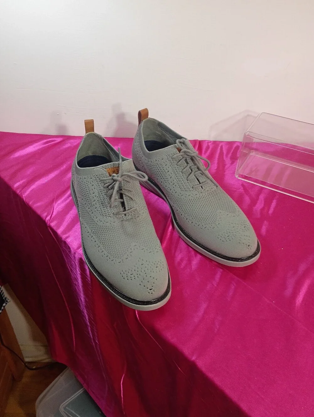 Cole Haan Grand Men's SZ 13 Knit Lace Up Sneaker Gray Lightweight C32154